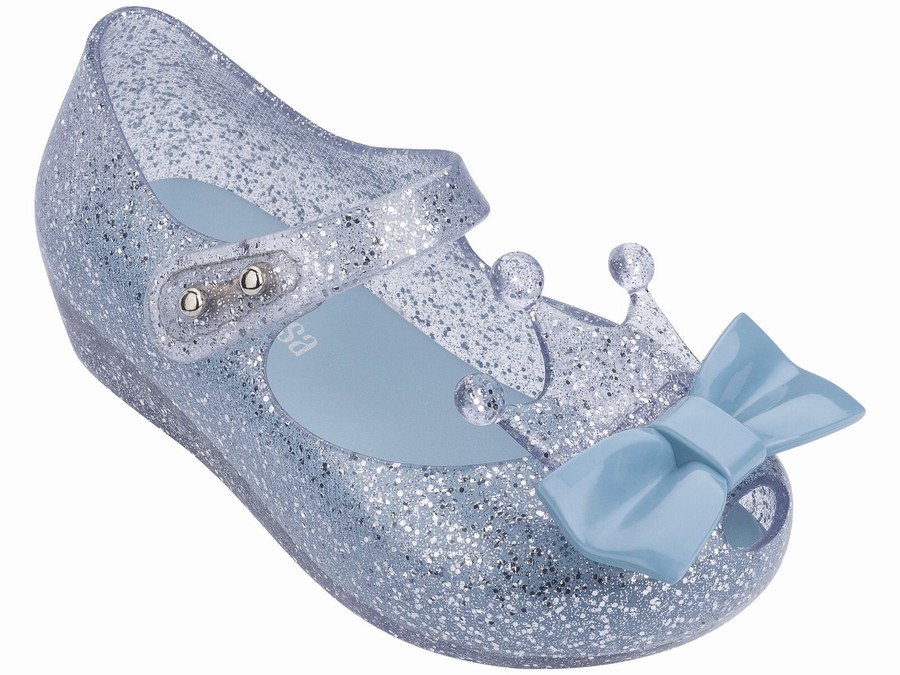 Bailarinas Mini Melissa Ultragirl Princess Glitter Bebe - Plateadas - Argentina IMA-853149
